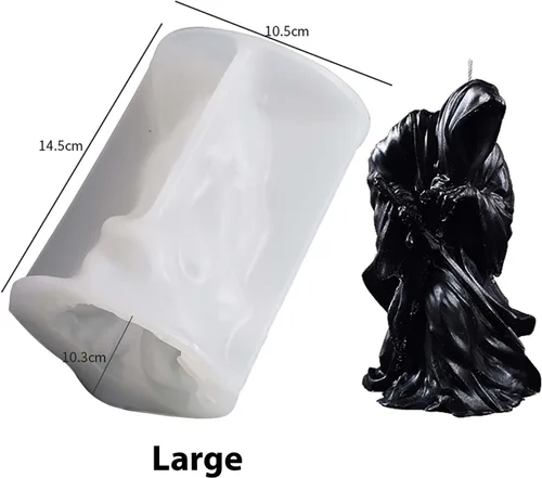 Miniatura 2 de Molde de vela de hombre sombra de 6 pulgadas, molde de vela de cabeza de calavera, moldes para hacer velas de calavera, moldes para hacer jabón