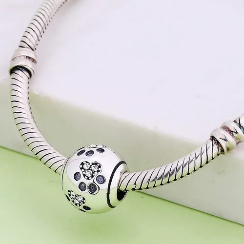 Miniatura 3 de Cuentas con forma de para de perro de plata esterlina 925 para cadena de serpiente de 011