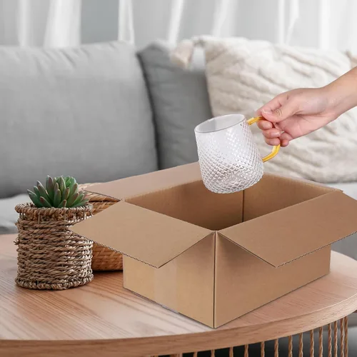 Miniatura 5 de zmybcpack Paquete de 25 cajas de envío de 10x7x5 pulgadas, cajas de cartón para envío, sobres de cartón corrugado Kraft, sobres de cartón para envío