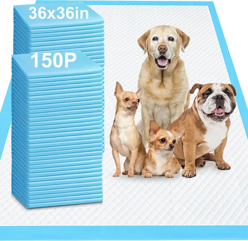 Gimars Almohadillas grandes para orina de 36 x 36 pulgadas, 4XL, 150 unidades extra absorbentes, 6 capas gruesas, desechables, jumbo, a prueba de