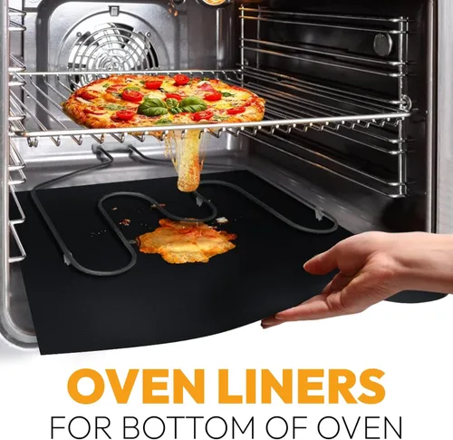 Miniatura 2 de Revestimientos de horno de servicio pesado para la parte inferior del horno, revestimientos de teflón antiadherentes para cocinas eléctricas