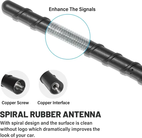 Miniatura 5 de Anina Mástil de antena de 7 pulgadas para Jeep Grand Cherokee 2011-2022, Renegade, Compass, Chrysler 200, Fiat 500 FM AM Radio Aerial 5091100AA