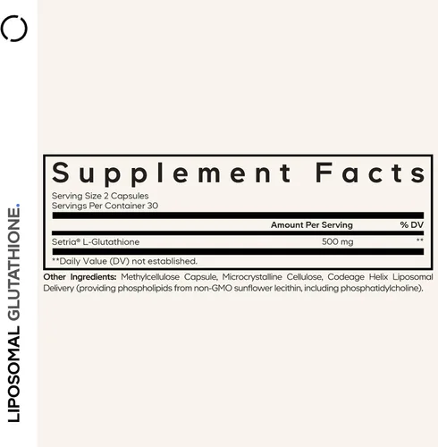 Miniatura 2 de Codeage Suplemento de glutatión liposomal, L-glutatión de setria reducido puro, entrega liposomal, complejo fosfolípido, pastillas de polvo