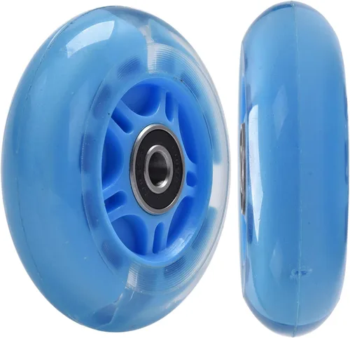 Miniatura 3 de 3.150 in x 0.945 in Rueda trasera Flash M8x43 44 45 46 1.850 in Juego de eje para plegable Micro Mini 2 3 4 ruedas niños Scooter Kickboard Azul