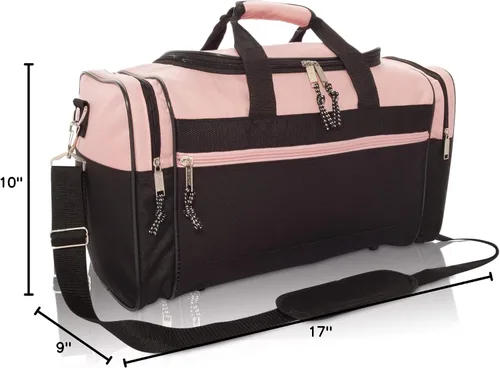 Miniatura 8 de Bolsa de lona, de DALIX, para el gimnasio, para viajar, 17 pulgadas