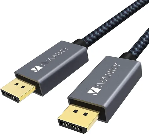 Miniatura 12 de Cable DisplayPort certificado VESA iVANKY, cable DP 2 m 1.2, [4K@60Hz, 2K@165Hz, 2K@144Hz], cable de alta velocidad Display Port a Display Port Gris