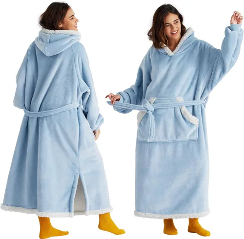 Miniatura 13 de Bedsure Manta Ponible con Capucha, Cómoda Sudadera Manta Larga con Capucha como Regalos de Sudadera para el Día de las Madres para Mamá Mujeres