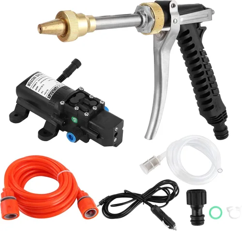 12V Pumpe Wasser Camping,Bomba de descarga automática 12V, lavadora a presión de 12 V, manguera de lavado a presión de 12 voltios, lavadora de alta