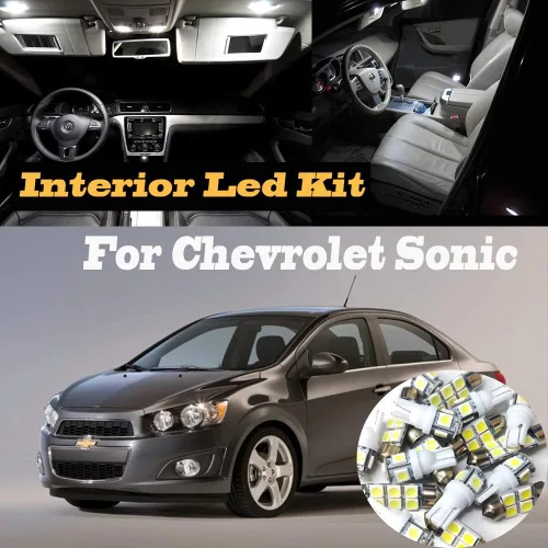 Miniatura 2 de Paquete de 10 bombillas LED para interiores de 6000 K súper blancas compatibles con Chevrolet Sonic 2012-2016