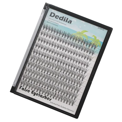 Miniatura 6 de Pestañas en racimo de grosor de 0.003 in, rizo D, belleza naturaleza, pestañas postizas individuales largas mezcladas de 0.47-0.55 pulgadas