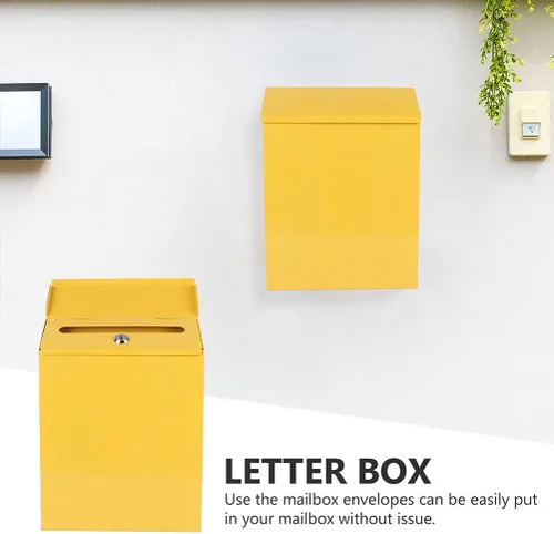 Miniatura 3 de Zerodeko Buzón de pared con bloqueo, buzón de gran capacidad, buzón de sugerencias para oficina, fábrica, escuela, hogar, organizador de correo