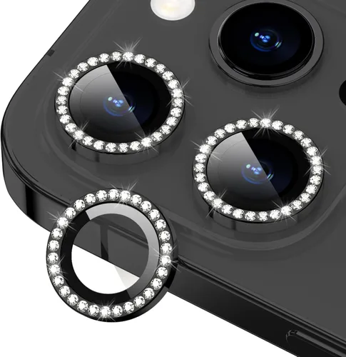 Miniatura 59 de Protector de Lente de Cámara Bling para iPhone 17 Pro / 17 Pro Max, Anillo de Metal con Diamante Individual con Dureza 9H, Protector de Pantalla