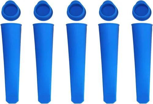 Miniatura 7 de SEIWEI Molde de silicona para paletas de helado, 5 piezas, bolsa de paletas para helados, fabricante de moldes para paletas de hielo con tapa