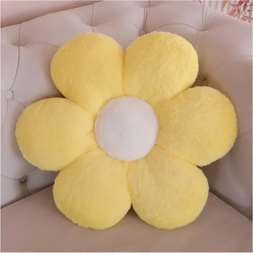 Miniatura 15 de AZCHEN Cojín de almohada de flores Almohada decorativa Almohada de flores para silla Almohada de piso de felpa (19.6 pulgadas, marrón blanco)