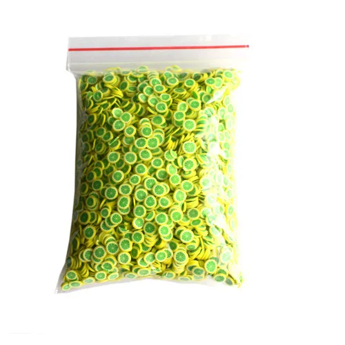 Miniatura 6 de 3.53 oz/bolsa de aguacate polímero arcilla rebanadas para manualidades DIY pequeño lindo 0.197 in plástico fruta klei barro partículas Aguacate
