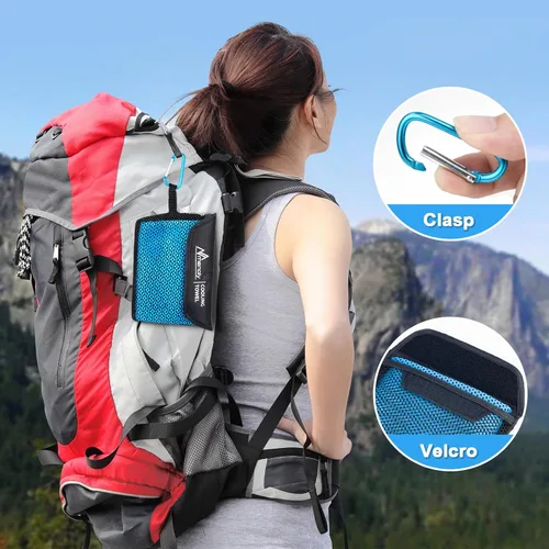 Miniatura 4 de MENOLY Paquete de 10 toallas refrescantes, 40 x 12 pulgadas, toallas refrescantes para cuello y cara con bolsas de transporte transpirables, trapos