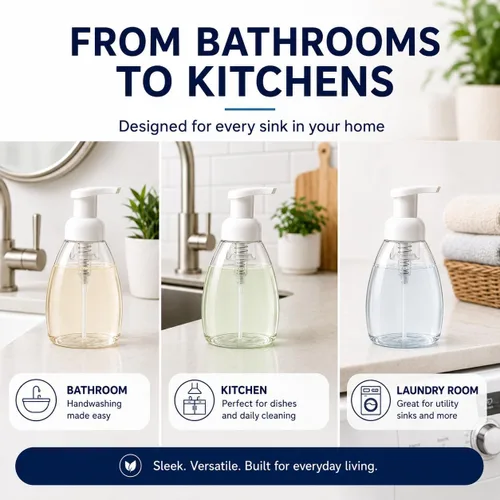 Miniatura 5 de Bar5F Botella dispensadora de jabón espumoso para jabón líquido de Castilla Dr. Bronner's de 8.5 onzas, paquete de 2