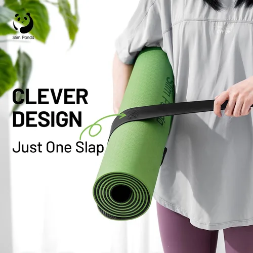 Miniatura 3 de Slim Panda Yoga Mat Strap Slap Band, One Snap Keeps Mats Tightly Rolled, Heavy-Duty Clasp Fits Most Size Mats(24" L X 2" W)