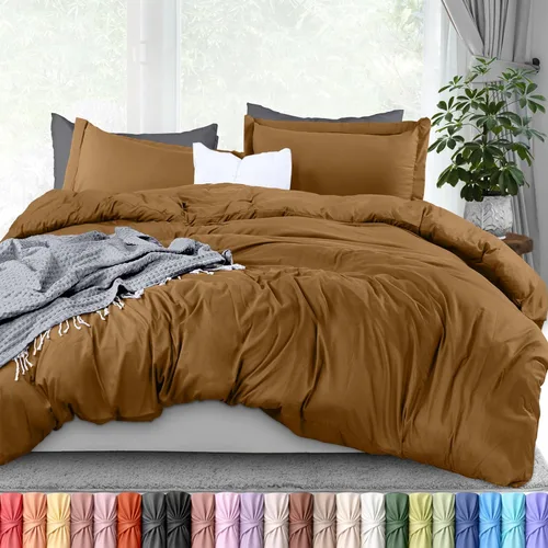 Miniatura 39 de Utopia Bedding Funda de edredón tamaño Queen – 1 funda de edredón con 2 fundas de almohada – Funda de edredón de 3 piezas con cierre de cremallera