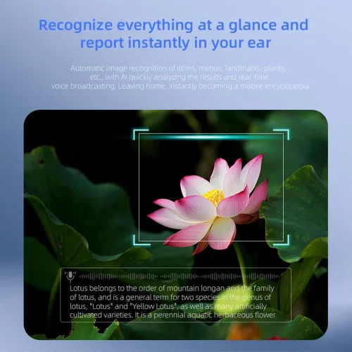 Miniatura 6 de Lentes inteligentes con inteligencia artificial con cámara HD de 80 MP, video de 1080P, Bluetooth/Wi-Fi, control de voz y reconocimiento