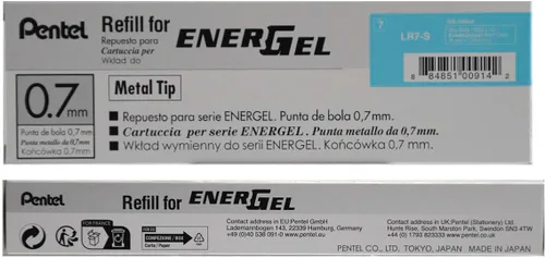 Miniatura 2 de Pentel - Tinta de repuesto para bolígrafo de gel líquido EnerGel Azul cielo