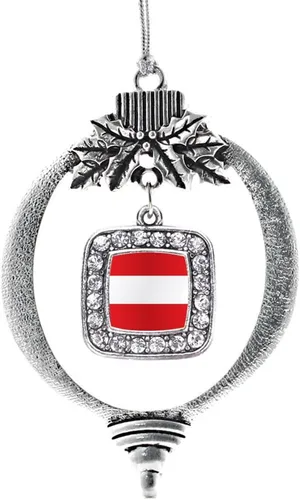 Miniatura 130 de Inspired Silver - Nana púrpura - Adorno de Navidad plateado - Adorno cuadrado para árbol de Navidad con circonita cúbica - Decoración colgante