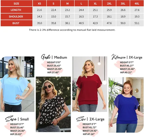 Miniatura 5 de Viishow Blusa de gasa, manga corta, para mujer, holgada, informal, de verano