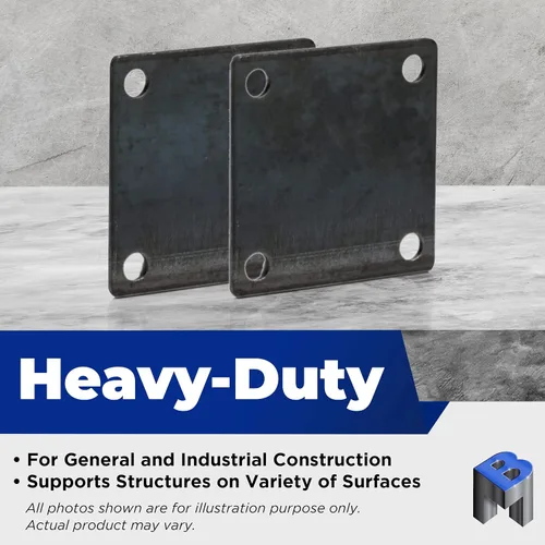 Miniatura 2 de Placa base de metal cuadrada soldable de 8 x 8 pulgadas, placa de acero A36, base de placa de acero de alta calidad para soporte de estructura, 2