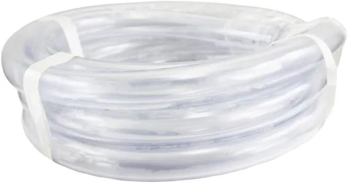 Manguera de vinilo resistente a químicos y rayos UV, tubería de PVC resistente, flexible, transparente y baja presión., Transparente,