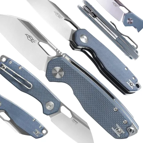 Miniatura 3 de Cuchillo plegable de bolsillo Firebird GANZO FH924-GY Wharncliffe Hoja de acero D2 Mango antideslizante G10 con clip para camping, caza, pesca, uso