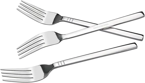 Miniatura 3 de Tenedor de cena de acero inoxidable, 12 piezas, 7.87 pulgadas