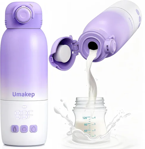 Miniatura 9 de Calentador de botellas portátil, gran capacidad de 12 onzas con dos modos de calentamiento para leche materna y agua, control inteligente