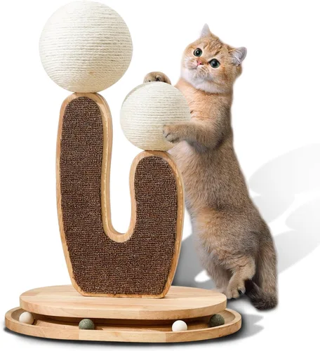 Miniatura 9 de Árbol moderno para gatos de interior con postes rascadores de cuerda de sisal, condominio tejido a mano y percha superior, nido de cápsula espacial