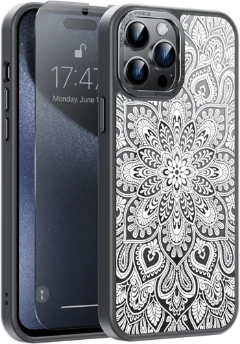 Miniatura 15 de Goodon Funda para iPhone 17 Pro con protector de pantalla de privacidad, compatible con Magsafe, a prueba de golpes, translúcida mate, bonita funda