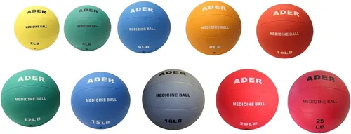 Miniatura 10 de Pelota medicinal de goma Ader 2,4,6,8,10,12,15,18,20,25LB