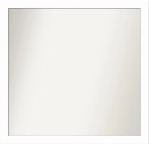 Miniatura 394 de Amanti Art Espejo de baño blanco para sobre el fregadero, 24 x 24 pulgadas, hecho a medida, espejo de tocador cuadrado blanco estrecho, marco