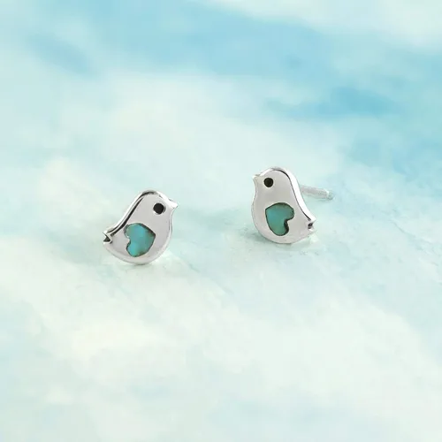 Miniatura 4 de Boma Joyería de plata de ley con diseño de pájaro pequeño, Plata de ley