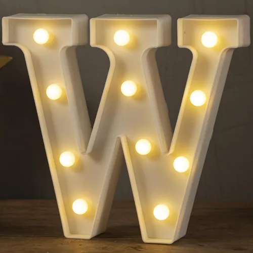 Miniatura 28 de HXWEIYE Letras iluminadas con luces LED, letreros luminosos de marquesina, 26 letras del alfabeto y 10 números para fiestas de cumpleaños, bares