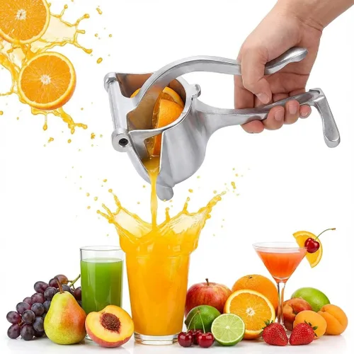 Fresh Fruit Juice Extractor, 2026 Upgrade Aluminum Hand Juicer Squeezer Lemon Juicer Manual Hand Press with Ergonomic Grip, Easy to Clean for Orange