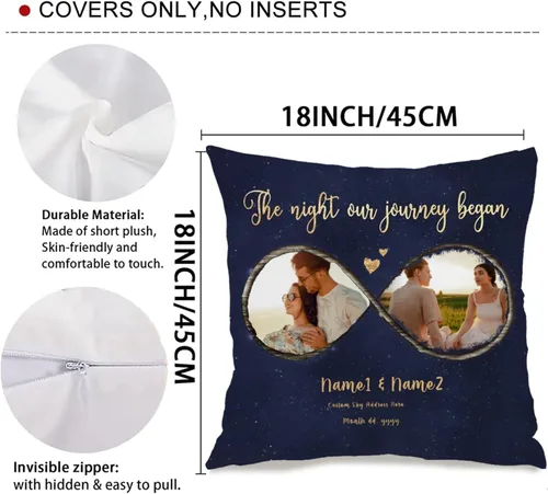 Miniatura 29 de Custom 6 Photo Throw Pillow Cover with Text for Mom, Cozy Cushion Ideal as a Thoughtful Gift for Family Mother’s Day Holidays or Special Occasions 6