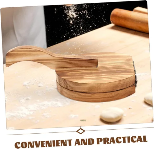 Miniatura 7 de COLLBATH Dumpling Skin Artefact Dumpling Press Tortilla de madera Prensa de masa de pizza Prensa de pastelería Suministros de cocina