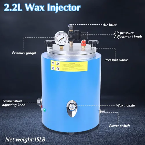 Miniatura 4 de Inyector de cera de 2.2L, máquina de inyector de cera de 500W, Máquina de fundición de cera de temperatura ajustable 86.0 °F-230.0 °F, Máquina
