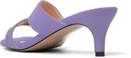 Miniatura 7 de MODENCOCO Sandalias casuales de tacón bajo para mujer, de gamuza y puntera cuadrada, 2 pulgadas