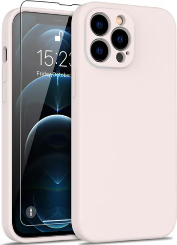 Miniatura 48 de DEENAKIN Funda de silicona compatible con iPhone 12 con protector de pantalla, mejora la protección de la cámara, funda protectora suave y flexible