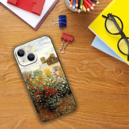Miniatura 3 de Monet The Artist's Garden in Argenteuil Flower Landscape - Funda protectora delgada para iPhone 13, para mujeres y hombres, funda protectora delgada
