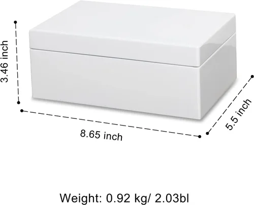 Miniatura 6 de Voova Joyero organizador de madera para mujeres y adolescentes y niñas, estuche de joyería de madera de pintura de piano de lujo con espejo, cajas