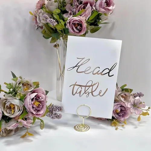Miniatura 7 de 30 soportes para números de mesa, soporte de alambre para tarjetas de mesa, clips de menú con nombre, soportes de fotos, soportes de fotos