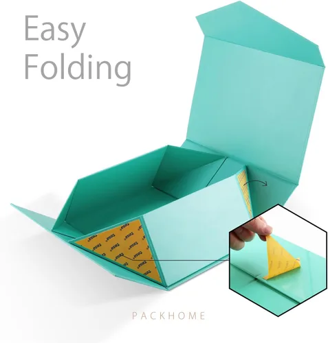 Miniatura 5 de PACKHOME Caja de regalo de 9 x 6.5 x 3.8 pulgadas, caja plegable rectangular con tapa magnética para embalaje de regalo