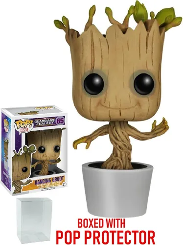 Miniatura 5 de POP Marvel: Guardianes de la Galaxia - Figura de vinilo Dancing Groot Funko Pop! (paquete con funda protectora compatible con Pop Box), multicolor