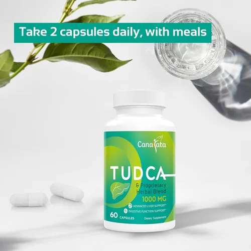 Miniatura 7 de TUDCA Suplementos de apoyo hepático de 1000 mg - 60 cápsulas veganas, sales biliares TUDCA con mezcla de hierbas de cardo mariano para limpiar